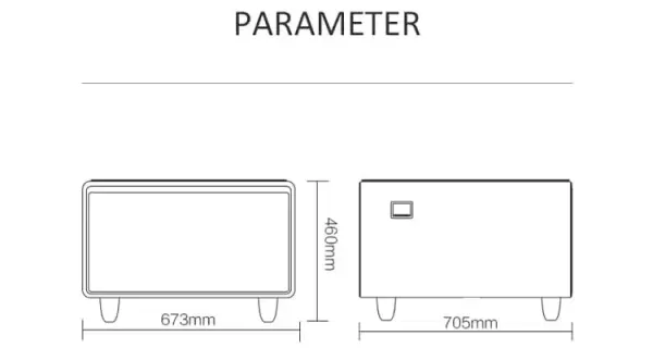 Gamvity Mini Side Smart Coffee Table Tb65l - White