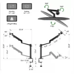 Gamvity Adjustable Height Aluminum Gas Spring Monitor Arm For Laptop And Monitor Ol-1s Pro - Silver