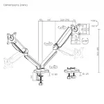 Gamvity Cost-effective Mechanical Spring-assisted Dual Monitor Arm Ldt46-c024e - 17-32 Inch