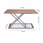 Gamvity Height Adjustable Foldable Standing Desk (30x20) Inch Id-30 - Hickory